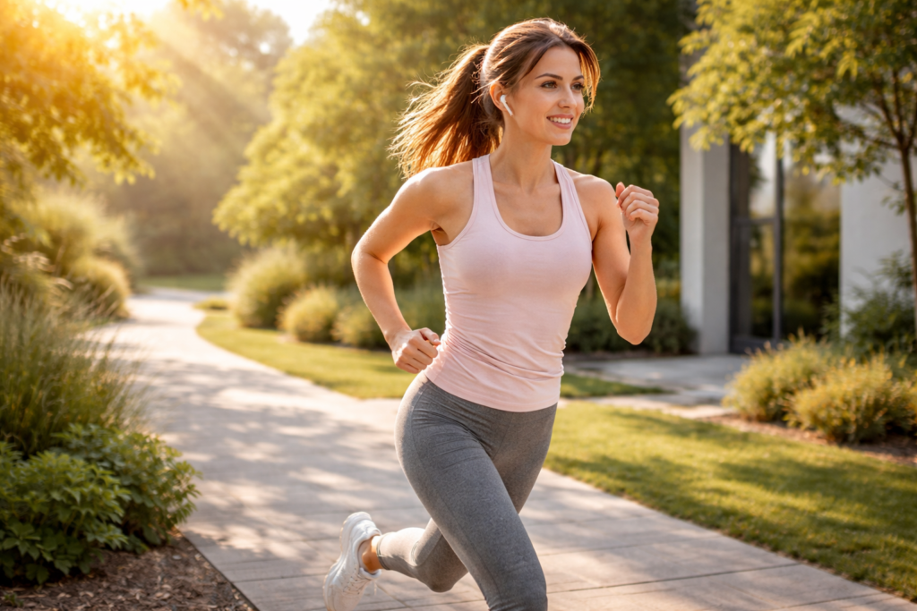 person doing cardio workout to build stamina and endurance naturally