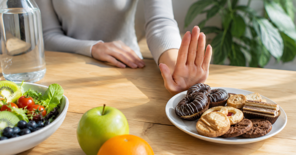 Fresh fruit and herbal tea replacing sugary biscuits during a 10-day no sugar experiment